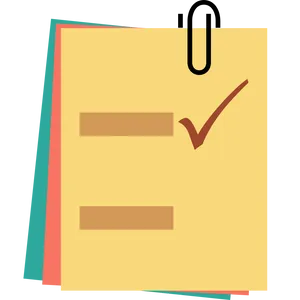 Checked Note Paper Clip Art PNG Image