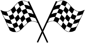 Checkered Flags Crossed PNG Image