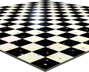 Checkered Floorwith Sparkles PNG Image