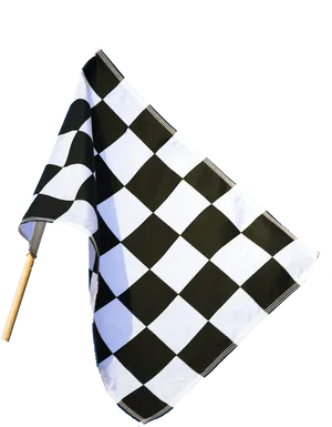 Checkered Racing Flag Waving PNG Image