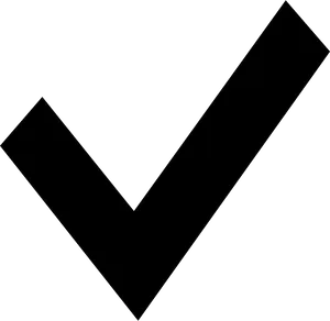 Checkmark Symbol Black Background PNG Image