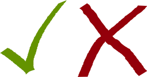 Checkmarkand Cross Symbols PNG Image