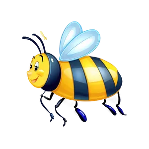 Cheerful Bee Artwork Png Vfn88 PNG Image