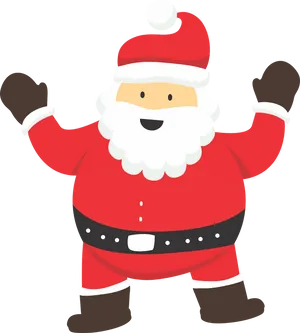 Cheerful Cartoon Santa Claus.png PNG Image