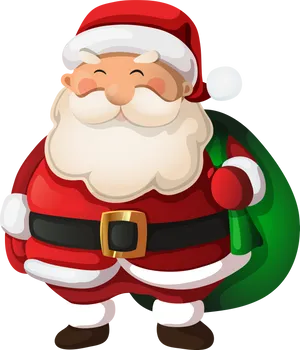 Cheerful Cartoon Santa Claus.png PNG Image