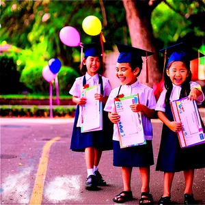 Cheerful Kindergarten Graduation Day Png 45 PNG Image