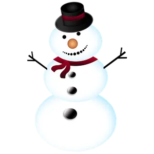 Cheerful Snowman Graphic PNG Image