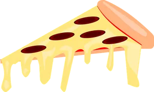 Cheesy Pepperoni Pizza Slice PNG