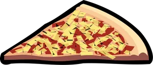 Cheesy Pizza Slice Graphic PNG Image