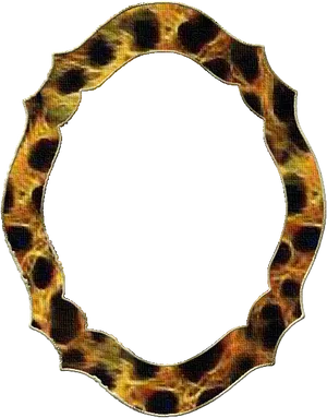 Cheetah Print Frame Design PNG Image