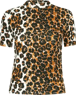 Cheetah Print T Shirt Design PNG Image