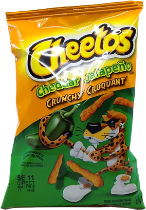 Cheetos Cheddar Jalapeno Crunchy Snack Package PNG Image