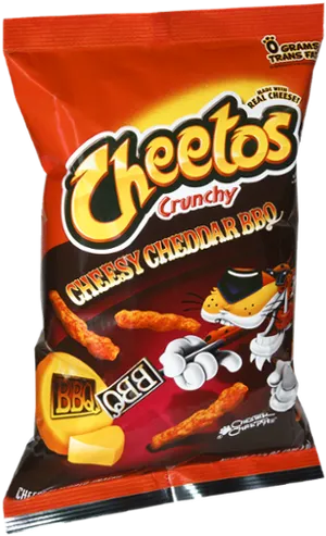 Cheetos Crunchy Cheesy Cheddar B B Q Package PNG Image