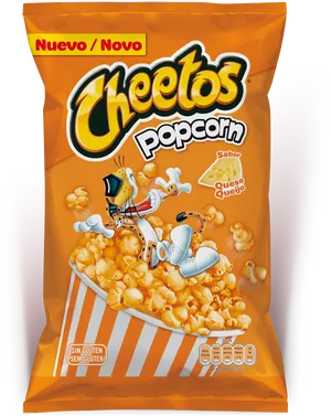 Cheetos Popcorn Queso Flavor Package PNG Image