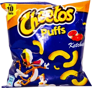 Cheetos Puffs Ketchup Flavor Package PNG Image