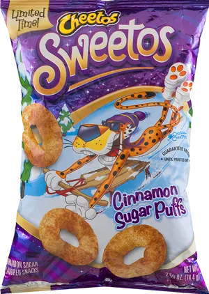 Cheetos Sweetos Cinnamon Sugar Puffs Package PNG Image