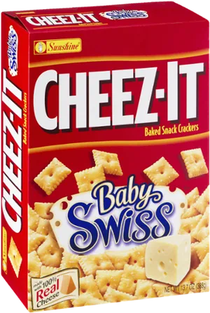 Cheez It Baby Swiss Crackers Box PNG Image