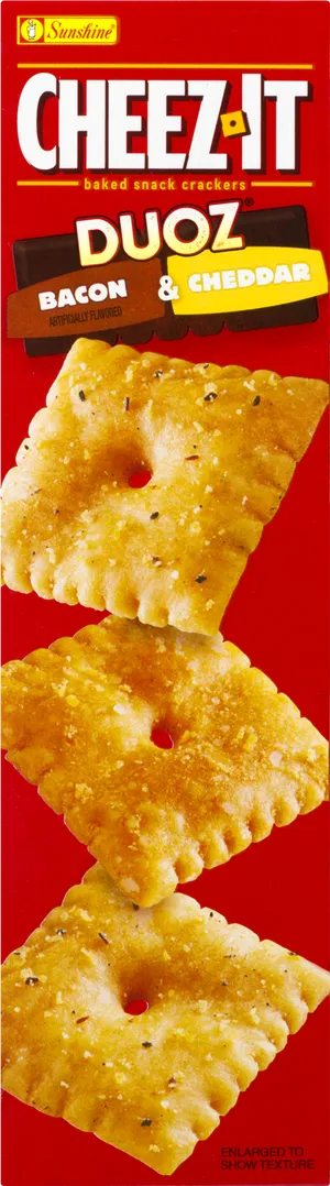 Cheez It Duoz Bacon Cheddar Snack Crackers PNG Image