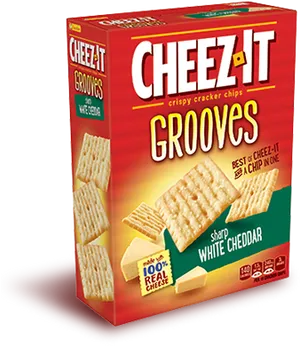 Cheez It Grooves Sharp White Cheddar Box PNG Image