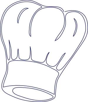 Chef Hat Outline Graphic PNG Image