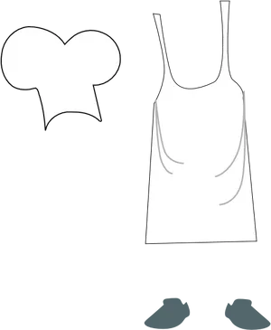 Chef Hatand Apron Vector Illustration PNG Image