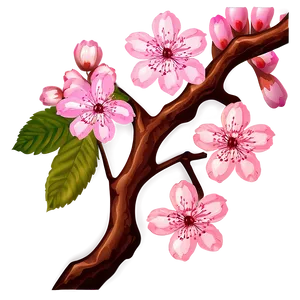 Cherry Blossom Illustration Png Tcs36 PNG Image