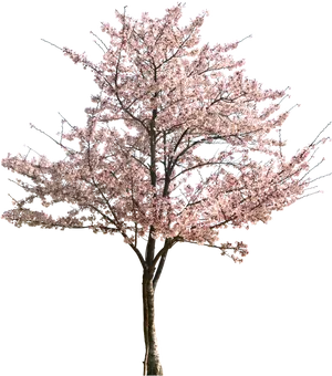 Cherry Blossom Tree Full Bloom PNG Image