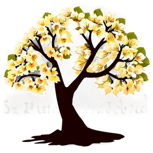 Cherry Tree Silhouette Png Qrr91 PNG Image