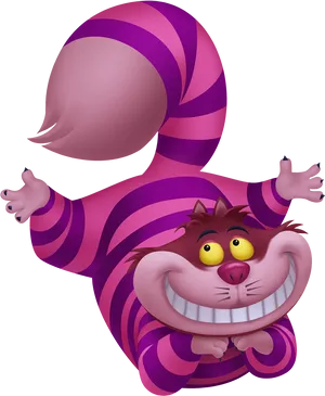 Cheshire Cat Grinning Disney Character PNG Image