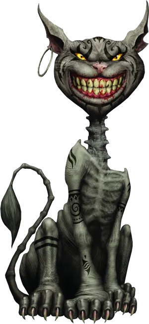 Cheshire Cat Sinister Smile PNG Image