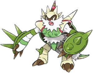 Chestnaught Pokemon Artwork PNG Image