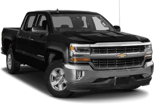 Chevrolet Silverado Black Pickup Truck PNG Image