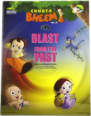 Chhota Bheem Blast From The Past Comic Cover PNG Image