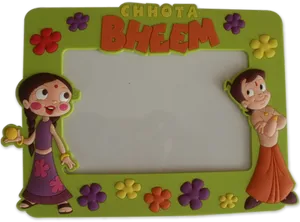 Chhota Bheem Photo Frame Characters PNG Image