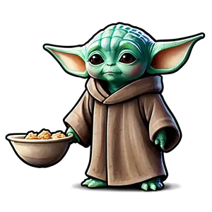 Chibi Baby Yoda Cute Png Veg60 PNG Image