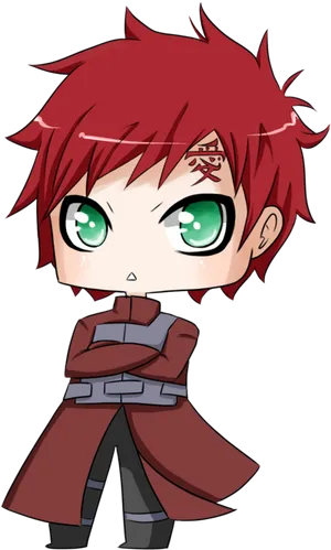 Chibi_ Gaara_ Anime_ Character PNG Image