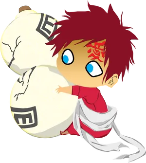 Chibi_ Gaara_with_ Gourd_ Anime_ Character PNG Image