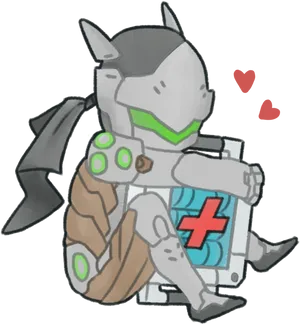 Chibi_ Genji_ Healing_ Love PNG Image