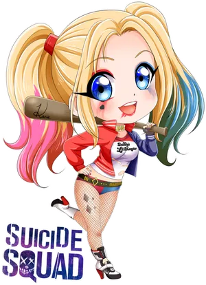 Chibi Harley Quinn Suicide Squad PNG Image