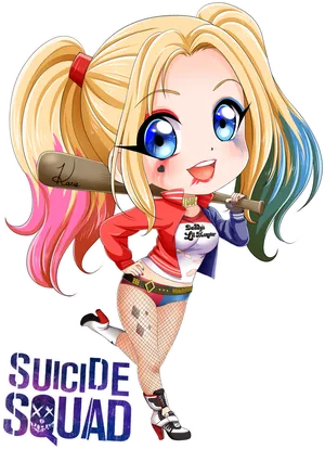 Chibi Harley Quinn Suicide Squad PNG Image