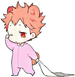 Chibi Hinata Shoyo Dinosaur Costume PNG Image