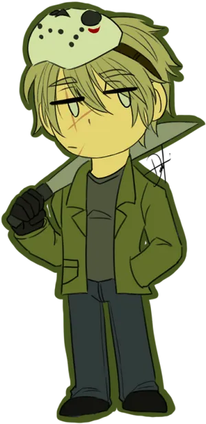 Chibi Jason Voorhees Cartoon PNG Image