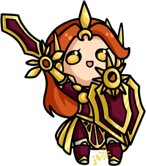 Chibi_ Leona_ League_of_ Legends PNG Image