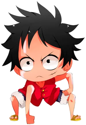 Chibi Luffy One Piece Character PNG Image