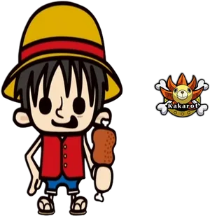 Chibi Luffy One Piece Character PNG Image