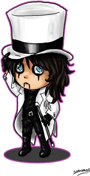 Chibi Mad Hatter Artwork PNG Image