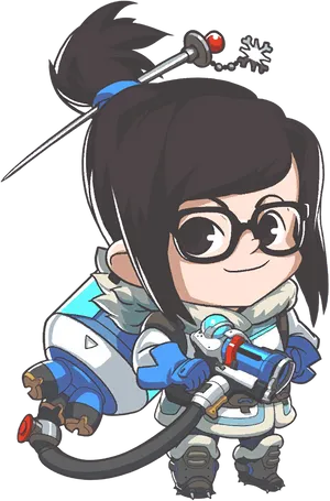 Chibi_ Mei_ Overwatch_ Character PNG Image