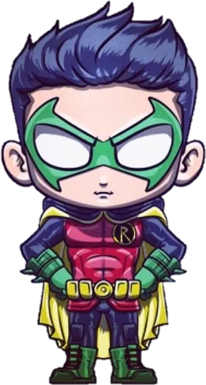 Chibi Robin Cartoon Character PNG Image