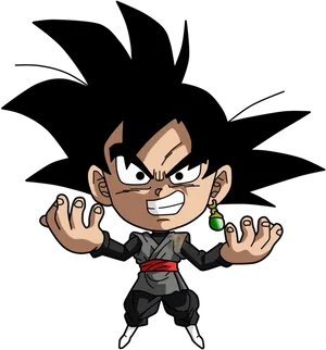 Chibi Saiyan Character Art PNG Image