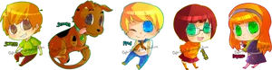 Chibi_ Scooby_ Doo_ Team PNG Image